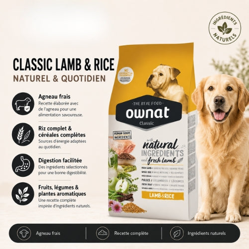 Ownat - Classic Agneau & Riz - 20kg