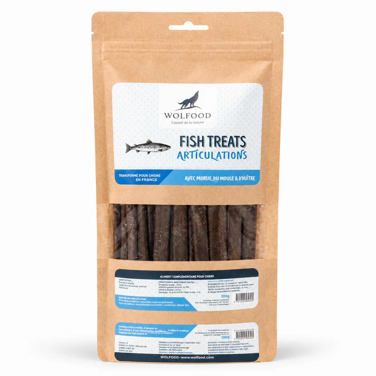 Wolfood - Fish Treats - Fish Articulations - 250g