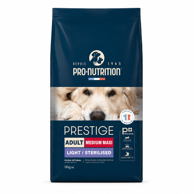 Pro Nutrition - Prestige Adulte Medium Maxi Light Stérilisée - 14kg