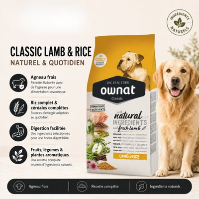 Ownat - Classic Agneau & Riz - 20kg