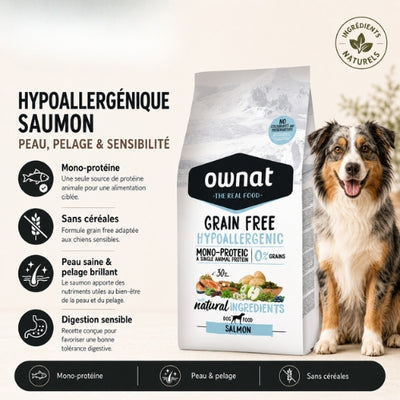 Ownat - Grain Free Hypoallergenic Saumon  - 12 kg