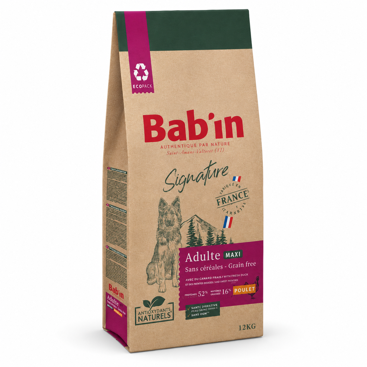 Babin - Maxi Adulte Poulet - 12kg