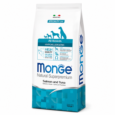 Monge - Hypoallergénique Saumon & Thon - 12kg