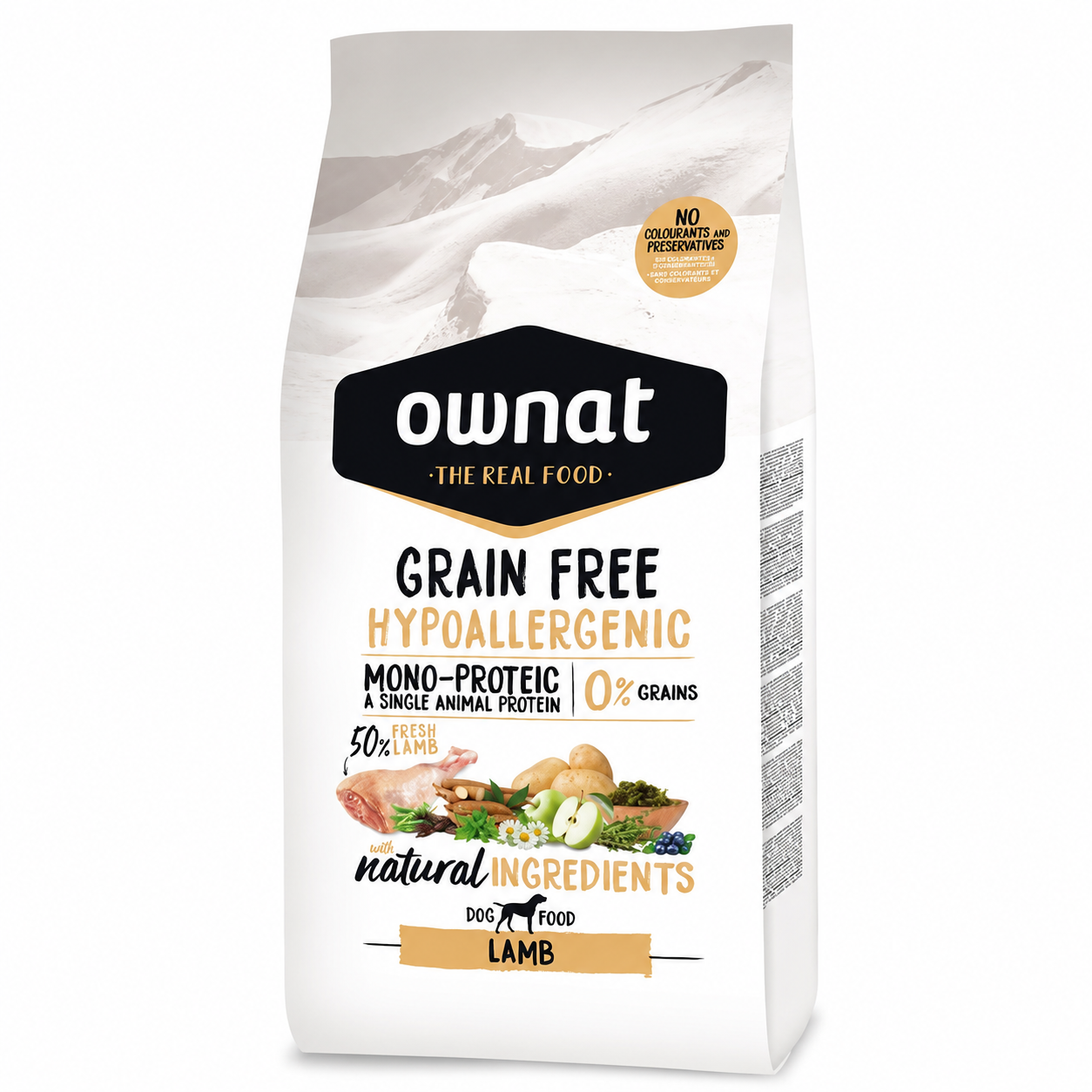 Ownat - Grain Free Hypoallergenic Agneau  - 12 kg
