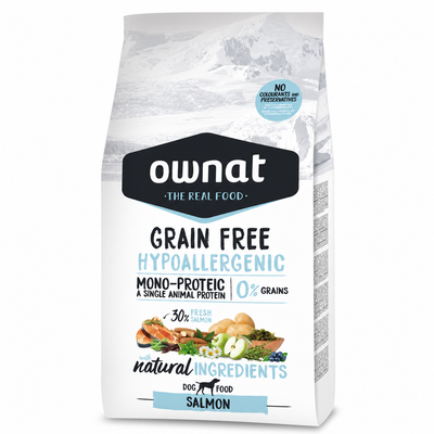Ownat - Grain Free Hypoallergenic Saumon  - 12 kg